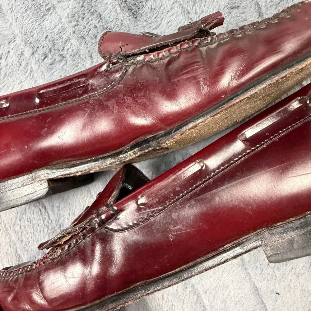 G.H. Bass Weejuns Tassel Loafers Mens 10 Burgundy Kiltie Leather 6152